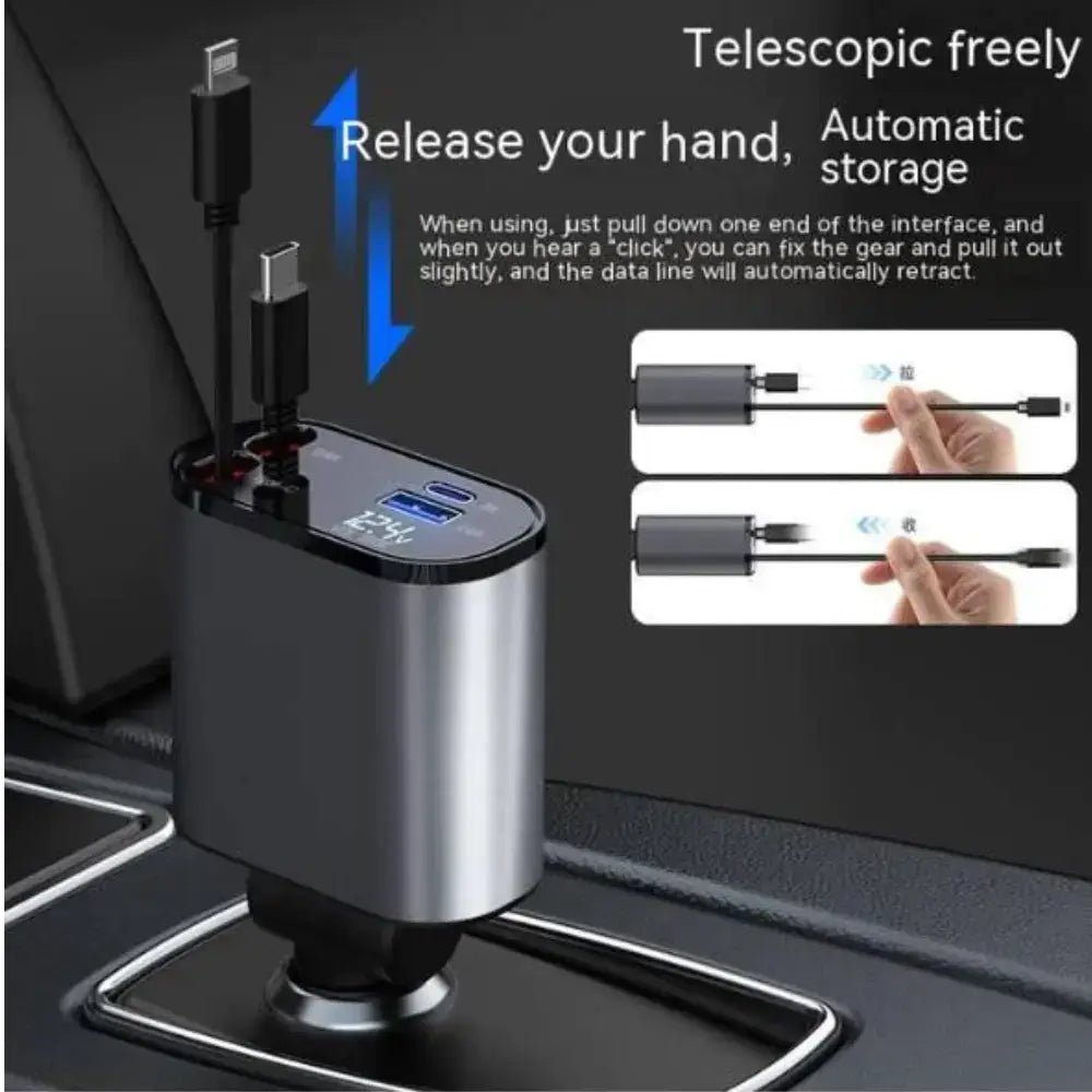 Fast USB-C vehicle phone charger